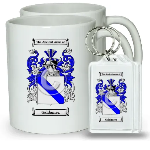Galdamez Pair of Coffee Mugs and Pair of Keychains