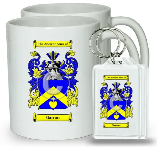 Garron Pair of Coffee Mugs and Pair of Keychains