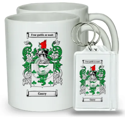 Garry Pair of Coffee Mugs and Pair of Keychains