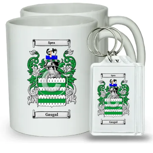 Gasgal Pair of Coffee Mugs and Pair of Keychains