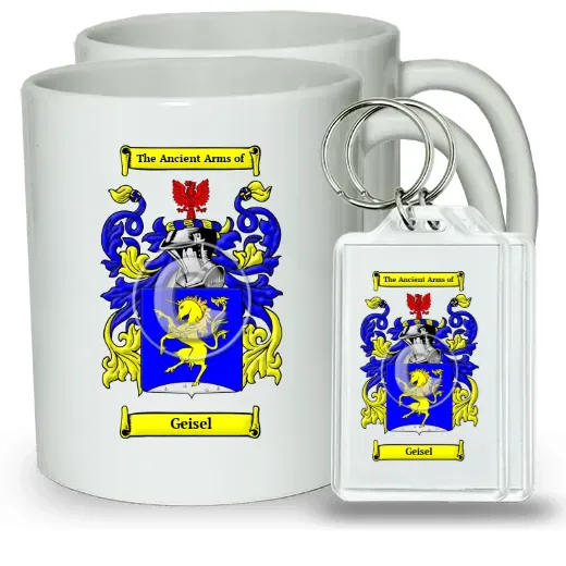Geisel Pair of Coffee Mugs and Pair of Keychains