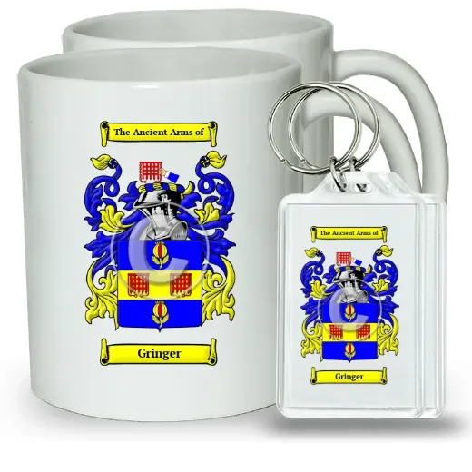 Gringer Pair of Coffee Mugs and Pair of Keychains