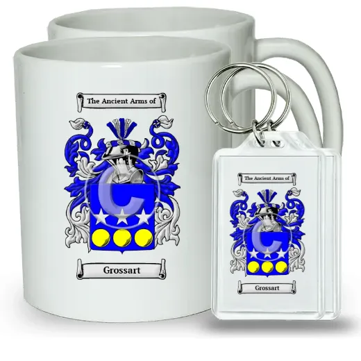 Grossart Pair of Coffee Mugs and Pair of Keychains