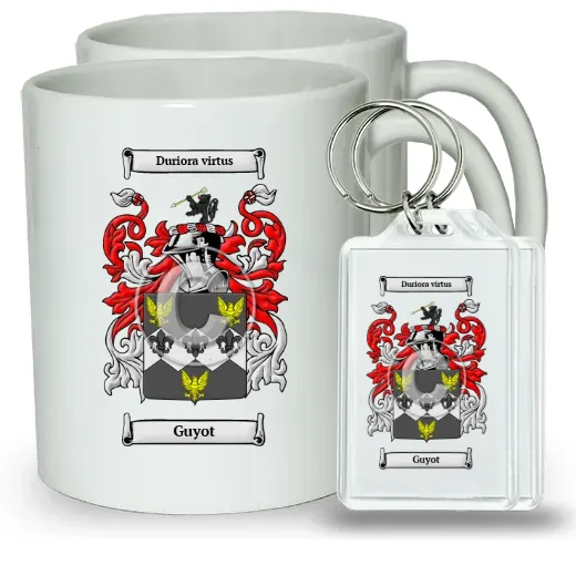 Guyot Pair of Coffee Mugs and Pair of Keychains