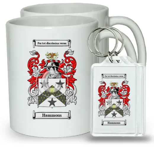 Hammons Pair of Coffee Mugs and Pair of Keychains