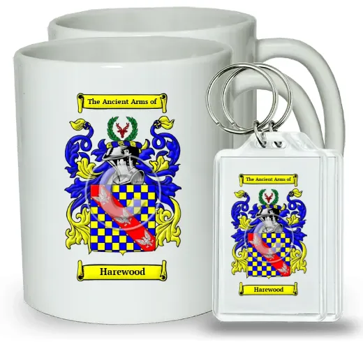 Harewood Pair of Coffee Mugs and Pair of Keychains
