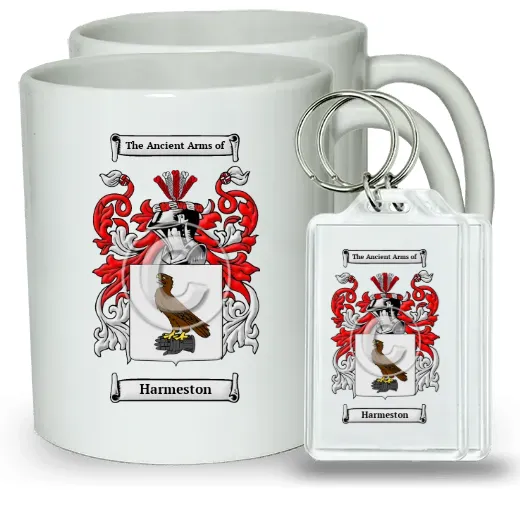 Harmeston Pair of Coffee Mugs and Pair of Keychains