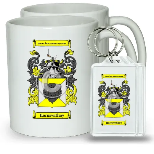 Harnswithay Pair of Coffee Mugs and Pair of Keychains