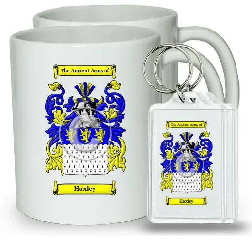 Haxley Pair of Coffee Mugs and Pair of Keychains