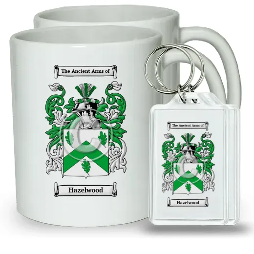 Hazelwood Pair of Coffee Mugs and Pair of Keychains