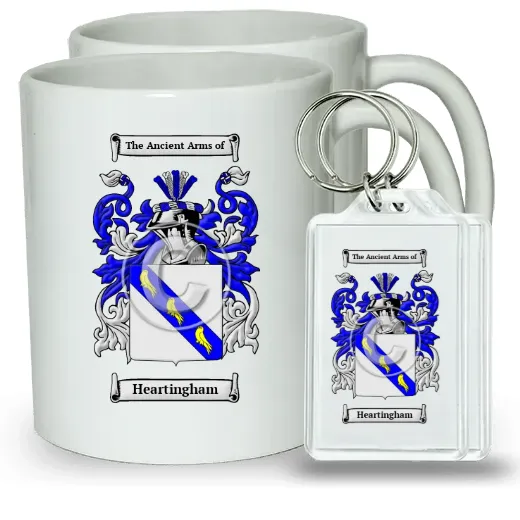 Heartingham Pair of Coffee Mugs and Pair of Keychains
