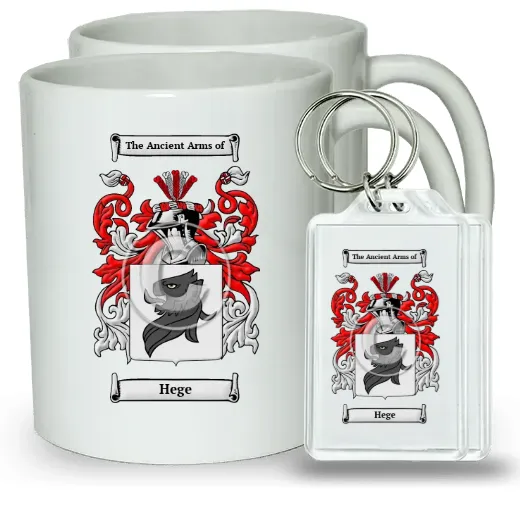 Hege Pair of Coffee Mugs and Pair of Keychains