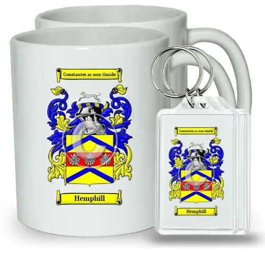 Hemphill Pair of Coffee Mugs and Pair of Keychains