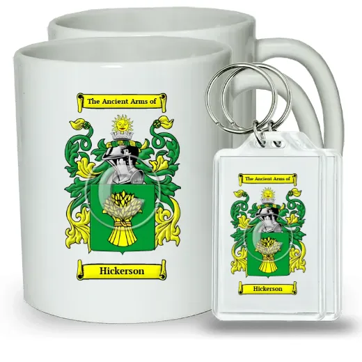 Hickerson Pair of Coffee Mugs and Pair of Keychains