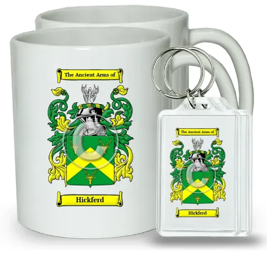 Hickferd Pair of Coffee Mugs and Pair of Keychains