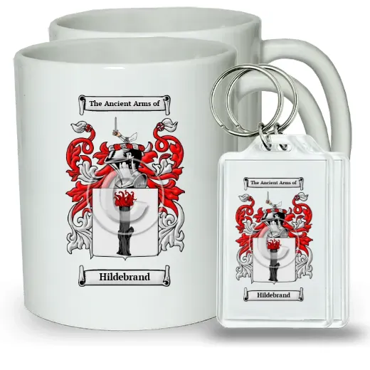 Hildebrand Pair of Coffee Mugs and Pair of Keychains