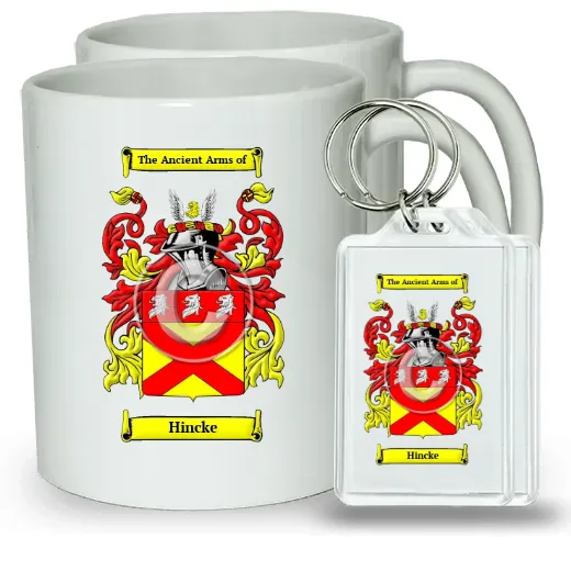 Hincke Pair of Coffee Mugs and Pair of Keychains