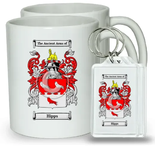 Hipps Pair of Coffee Mugs and Pair of Keychains