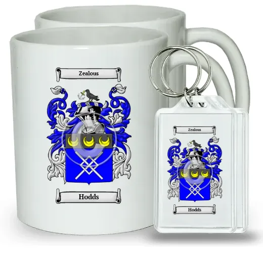 Hodds Pair of Coffee Mugs and Pair of Keychains