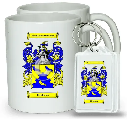 Hodson Pair of Coffee Mugs and Pair of Keychains
