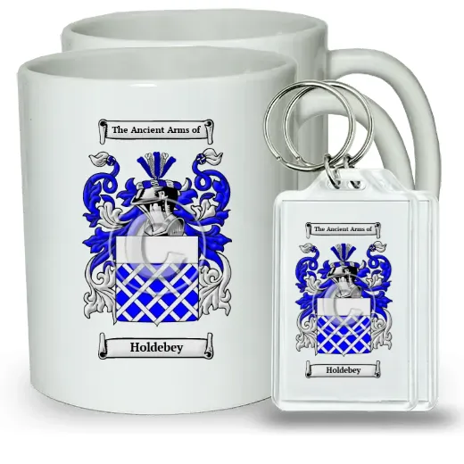 Holdebey Pair of Coffee Mugs and Pair of Keychains