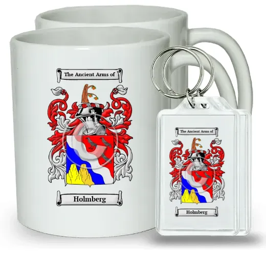 Holmberg Pair of Coffee Mugs and Pair of Keychains