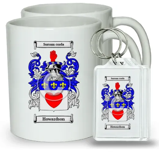 Howardson Pair of Coffee Mugs and Pair of Keychains