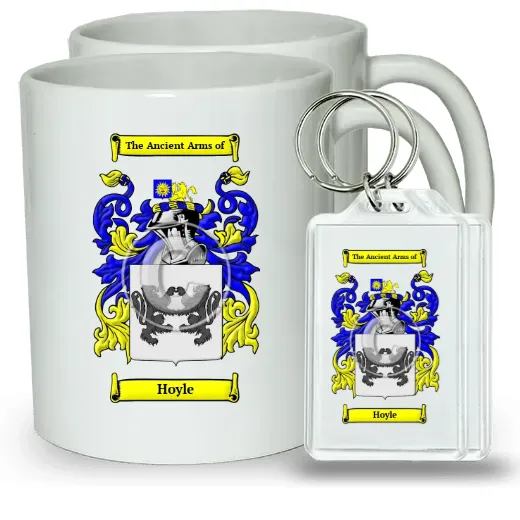 Hoyle Pair of Coffee Mugs and Pair of Keychains