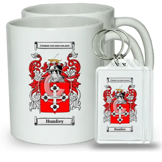 Humfrey Pair of Coffee Mugs and Pair of Keychains