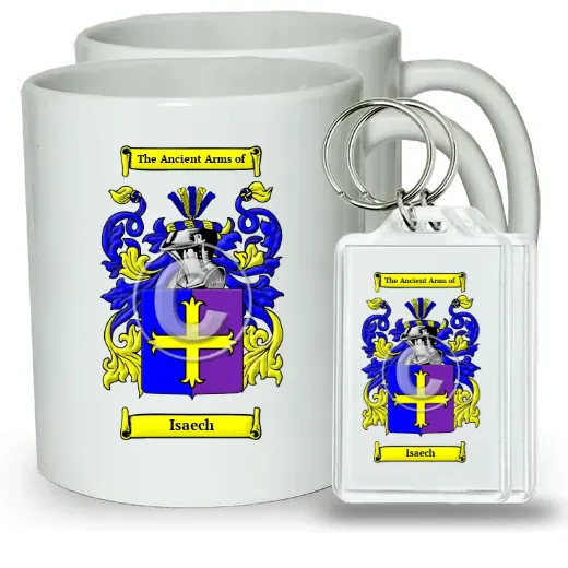 Isaech Pair of Coffee Mugs and Pair of Keychains