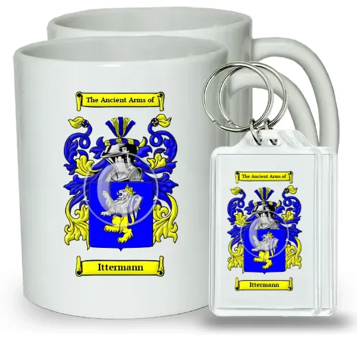 Ittermann Pair of Coffee Mugs and Pair of Keychains