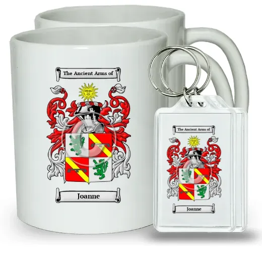 Joanne Pair of Coffee Mugs and Pair of Keychains