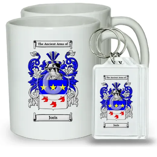 Joris Pair of Coffee Mugs and Pair of Keychains