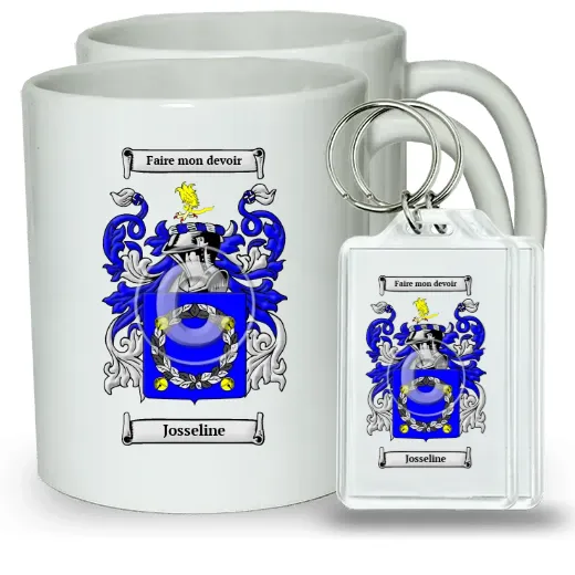 Josseline Pair of Coffee Mugs and Pair of Keychains