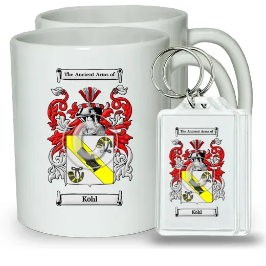 Köhl Pair of Coffee Mugs and Pair of Keychains