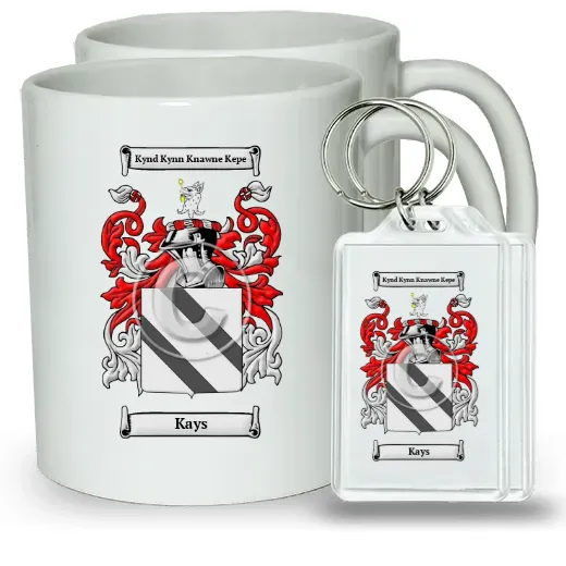 Kays Pair of Coffee Mugs and Pair of Keychains