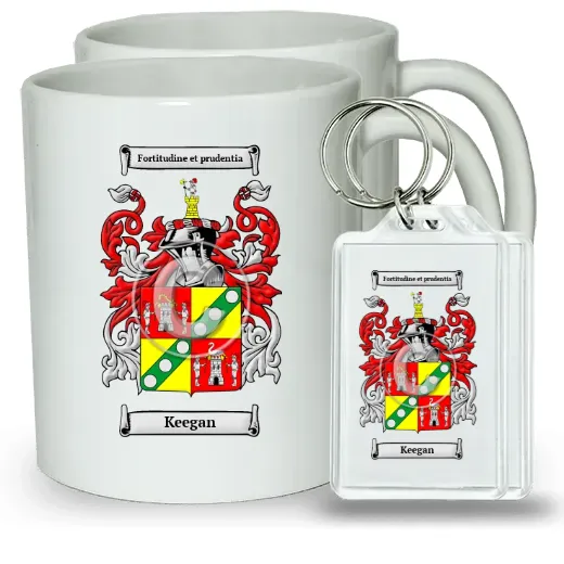 Keegan Pair of Coffee Mugs and Pair of Keychains