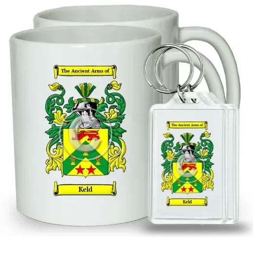 Keld Pair of Coffee Mugs and Pair of Keychains