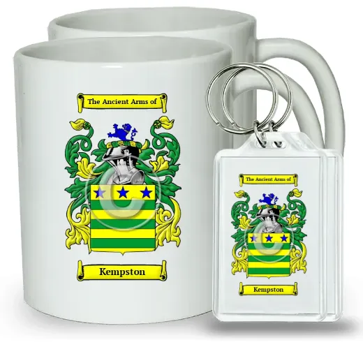 Kempston Pair of Coffee Mugs and Pair of Keychains