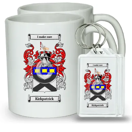 Kirkpatrick Pair of Coffee Mugs and Pair of Keychains