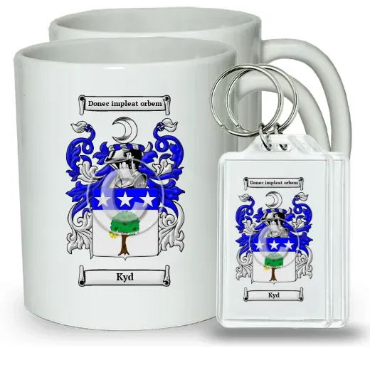 Kyd Pair of Coffee Mugs and Pair of Keychains