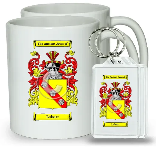 Labarr Pair of Coffee Mugs and Pair of Keychains