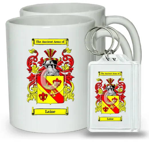 Laine Pair of Coffee Mugs and Pair of Keychains