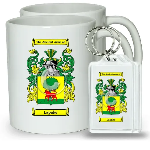 Lapake Pair of Coffee Mugs and Pair of Keychains