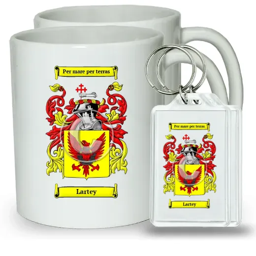 Lartey Pair of Coffee Mugs and Pair of Keychains