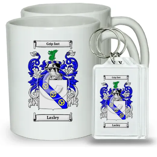 Lasley Pair of Coffee Mugs and Pair of Keychains