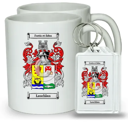 Lauchlan Pair of Coffee Mugs and Pair of Keychains