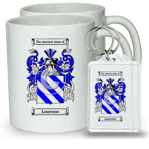 Laureano Pair of Coffee Mugs and Pair of Keychains