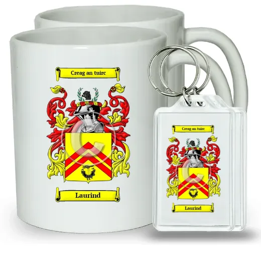 Laurind Pair of Coffee Mugs and Pair of Keychains