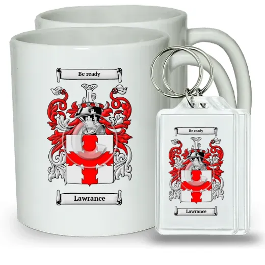 Lawrance Pair of Coffee Mugs and Pair of Keychains